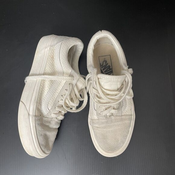 VANS Old Skool Beige/Tan/off white/white - Womens 5, Mens 3.5 - Picture 1 of 12